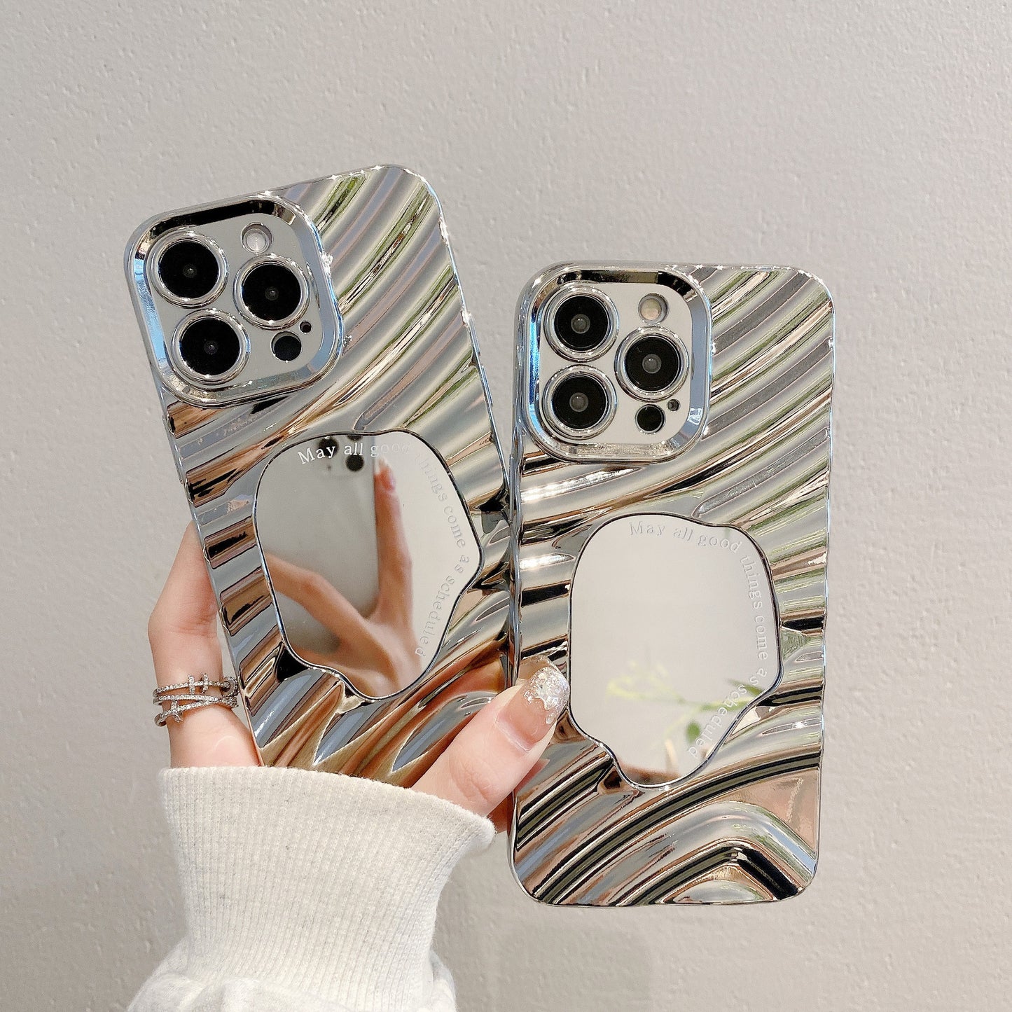 Silver Metallic Mirror Phone Case