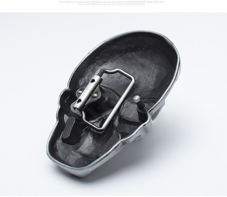 Retro Cowhide Ghost Head Belt