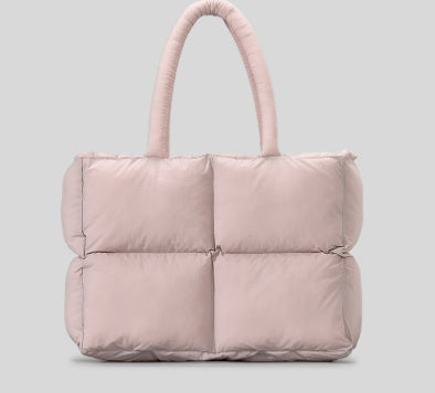 Rhombic Pillow Down Handbag