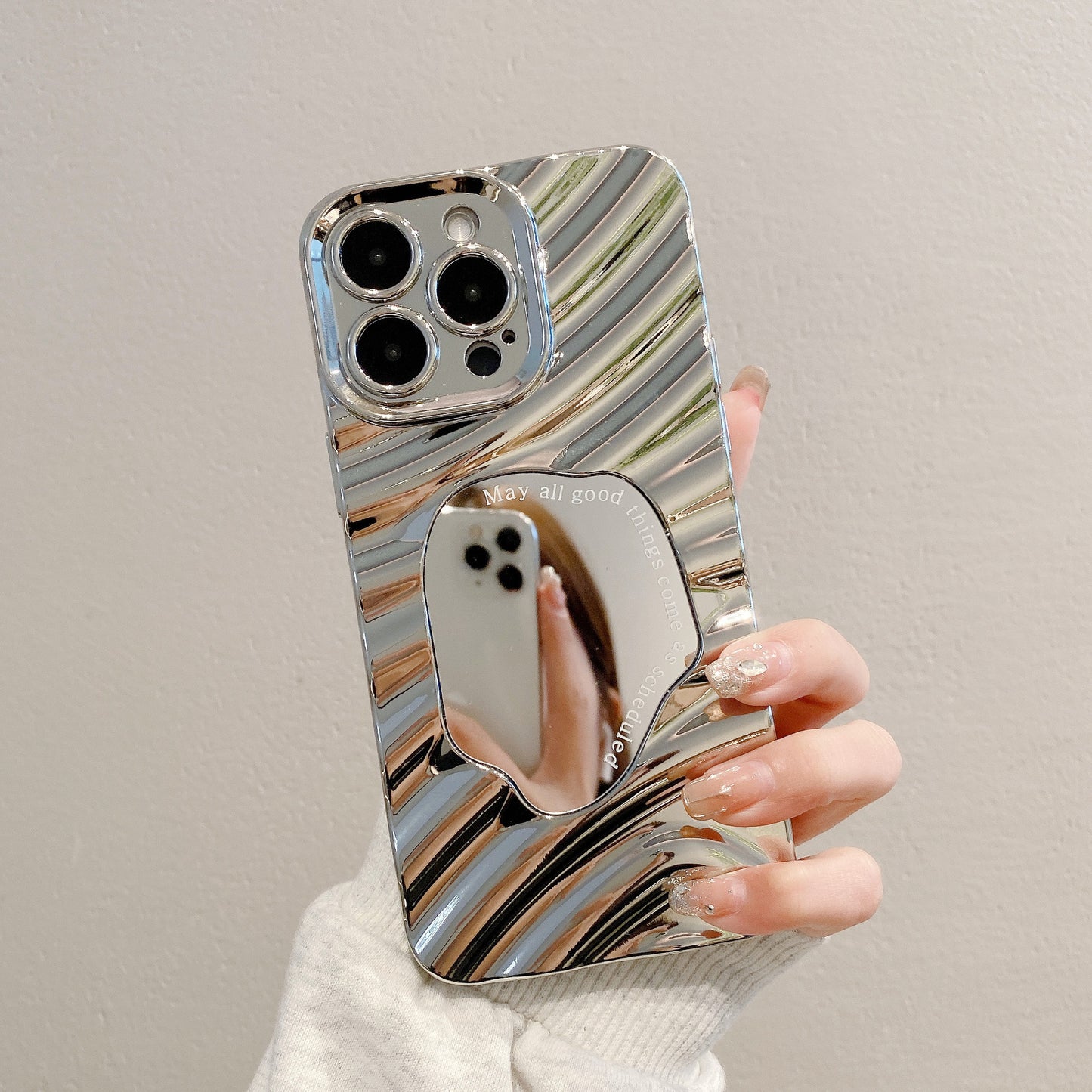 Silver Metallic Mirror Phone Case