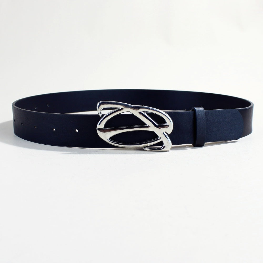 Silver Chromic Art Buckle Belt