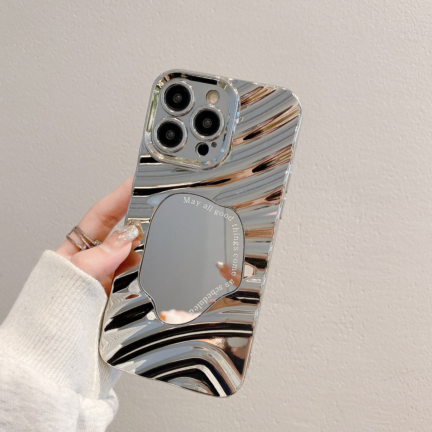 Silver Metallic Mirror Phone Case