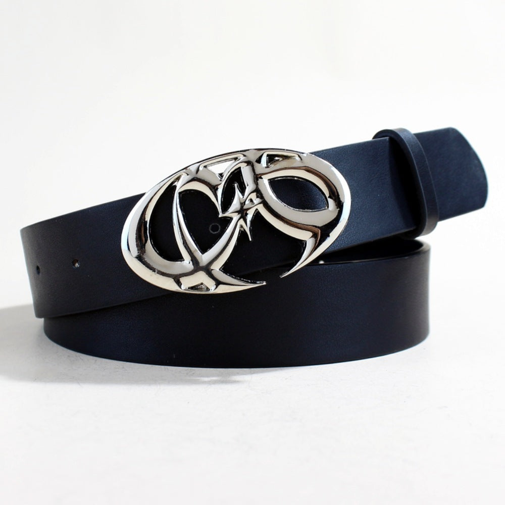 Silver Chromic Art Buckle Belt