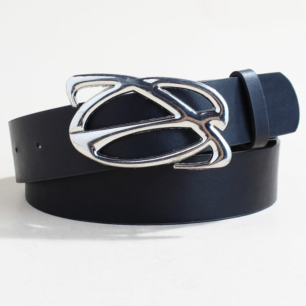 Silver Chromic Art Buckle Belt