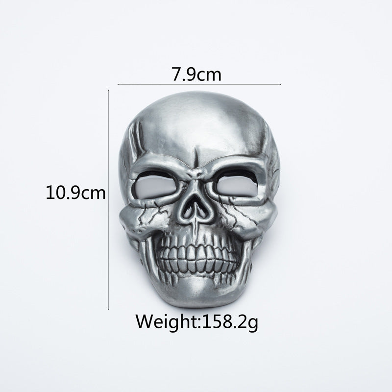 Retro Cowhide Ghost Head Belt