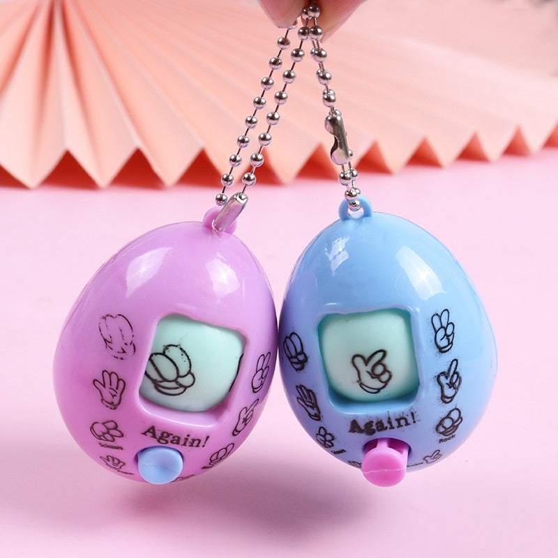 Rock, Paper & Scissors Keychain