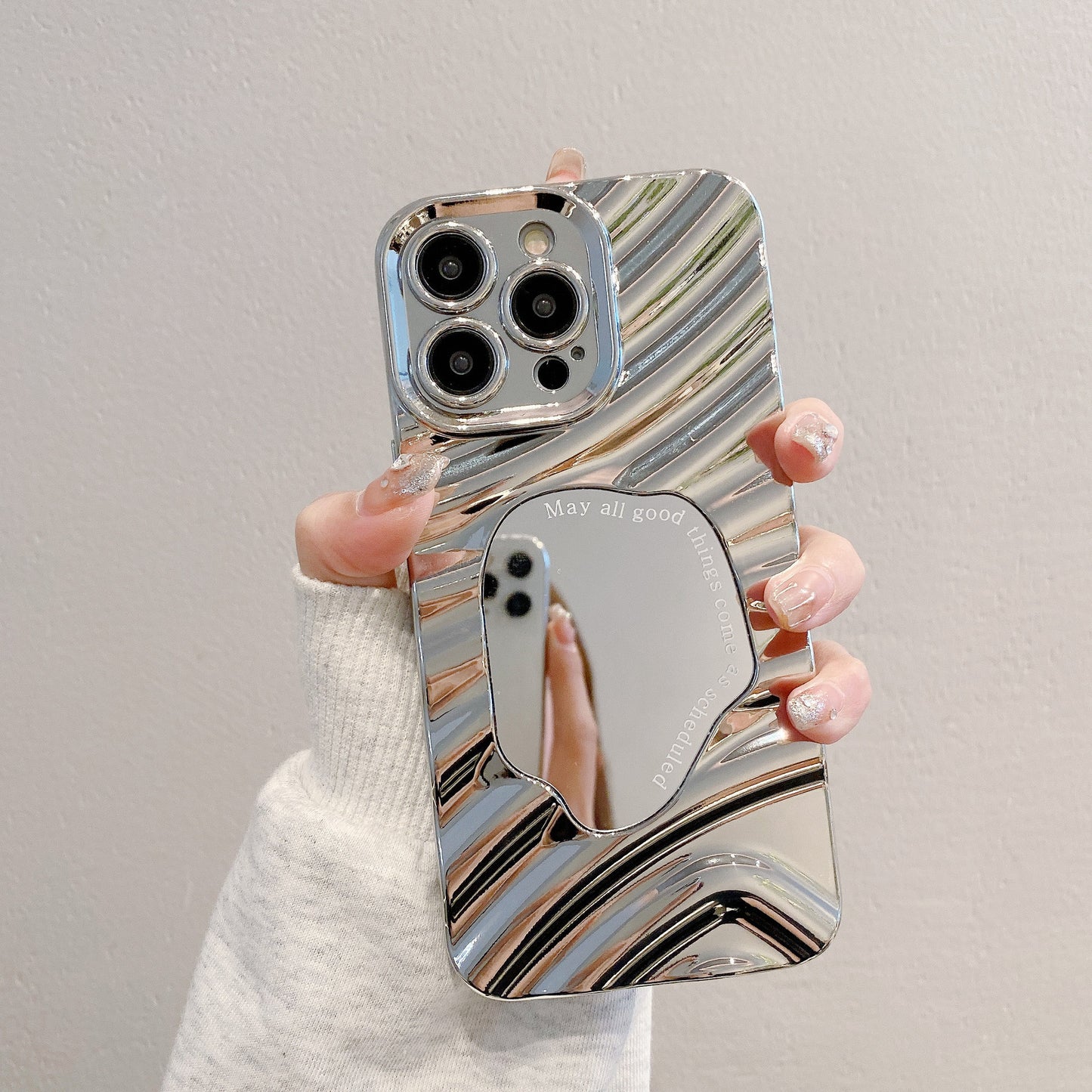 Silver Metallic Mirror Phone Case